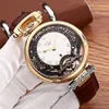 Ny Bovet Amadeo Fleurier Grand Complications Virtuoso Rose Gold Skeleton White Dial Mens Watch Brown Leather Strap Sports Watches248w