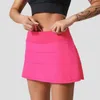 LU-383 Pleated Skirts Yoga Outfits Tennis Golf Sports Shorts with Inside Pocket Women's Leggings Quick Dry Breathable Pants Running Exercise Fitness Gym Clothes