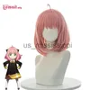 Parrucche cosplay Parrucca Lemail Capelli sintetici Anime Spy Family Anya Parrucche cosplay Adulti s 40 cm Rosa Bobo Parrucche da donna Parrucche cosplay resistenti al calore x0901