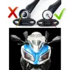 Espejos de motocicleta Espejos ajustables plegables para motocicleta, espejo retrovisor para bicicleta deportiva para Kawasaki Ninja 300 Ex300 Ninja 400 250sl ZX6R ZX636 ZX6R x0901