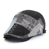 Berretti da baseball Designer Berretto Cappello da uomo Retro Berretto da ragazzo Patchwork Plaid a spina di pesce Piatto con visiera Donna Guida Cabbie Gatsby Casquette