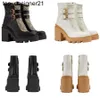 Nouveau Femmes Bottes Designer Talons Bottines Véritables chaussures Mode Hiver Automne Martin Cowboy En Cuir matelassé À Lacets Chaussure D'hiver En Caoutchouc Femmes Semelle Chaussures Talon Haut