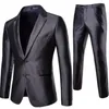 SURES MENS SUBITS Z PCTYS 2 SZKOLNE ODNIESIE FORMALNE DLA WEDNIWEJ MAŁKI MĘŻCZYZN SŁOMION BLACK SUITS KURSZYKI SIZE 2XL #07011226H