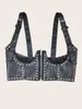 Bälten Sishion Rock Punk Zipper Style Elastic Waistband VD4157 Wide Pu Leather Black Women Decorative Vest Belt