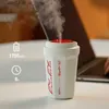 Luftbefeuchter 2022 Neueste Coke Cup Luftbefeuchter Wiederaufladbare 400 ml Drahtlose Tragbare Flamme Luftbefeuchter mit Batterie Hause Auto Aroma Diffusor Q230901