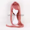 Cosplay Wigs High Quality Doki Literature Club Monika Wigs DDLC 95cm Long Heat Resistant Synthetic Hair Perucas Cosplay Wig Cap x0901