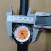 Mens watch Automatic movement 2813 Ceramic bezel Luminous Orange dial Rubber band 44mm wristwatch