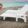 Camp Furniture Outdoor Patio Chaise Lounger Solid Leisure Folding Lying Bed Indoor Long Chair Sun Loungers White