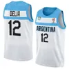 Basılı Arjantin Basketbol 12 Marcos Delia Jersey 2023 Dünya Kupası 2 Maximo Fjellerup 8 Nicolas Laprovittola 9 Nicolas Brussino 10 Carlos Delfino Milli Takımı