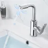 Rubinetti per lavandino del bagno Rubinetto di alta qualità Miscelatore freddo Rubinetto cromato Lavabo girevole lucido ABS in lega di zinco