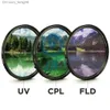 Filters 3x Purple Light CPL FLD 3-in-1 Lens Filter Set with Bag Camera 49MM 52MM 55MM 58MM 62MM 67MM 72MM 77MM Protector Filtering 62mm Q230905