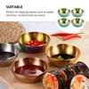 Plates Seasoning Dish Sauce Container Condiment Tray Kitchen Utensil Stainless Steel Dipping Bowl Holder Japenese