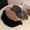 Beralar Glitter Buck Hat Fashion Katlanmış Rüzgar Panına Panama Kadın Sequins Balıkçı Kapan Dansı