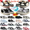 Heißer Verkauf Jumpman 1 Low Basketballschuhe 1s Olive Sneakers Reverse Mocha Black Phantom Shadow TS Toe Wolf Grey Vintage Pink Herren Damen Outdoor-Sporttrainer