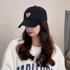 Ball Caps Love Heart haft baseball czapki kobiety miękki bawełniany literę mody zakrzywioną grzbiet Hip Hop Sun Hap Streetwear 230831