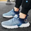 Gradiëntblauw Zwart Wit Running Popcorn Zachte zool Ademend paar sportschoenen Veelzijdige comfortabele sneakers Hardlooptrainers voor dames Man