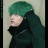 Cosplay perucas ailiade sintético curto encaracolado perucas para homens meninos escuro cabelo verde máquina feita resistente ao calor festa diária anime cosplay peruca x0901