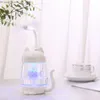 Luchtbevochtigers 350ML kattenluchtbevochtiger met kleur LED-licht Ultrasoon 3 in 1 schattige kat eet vis Humidificador USB geurverspreider Fogger Q230901