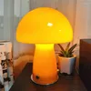 Bordslampor Noridc LED -lampa Vintage Glass Mushroom Lmaps för vardagsrum sovrum hemstudie skrivbord dekor lätt natt sängplats