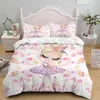 Bedding sets Cartoon Dancing Girl Print Bedding Sets Child Kids Covers Boys Bed Set for Teens size bedding set R230901