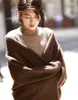 Kvinnors tröjor 2023 Moda Mujer Autum Women Elegant Slim Pullover Basic Sticked Yak Cashmere Sweater Truien Dames Swetry Pulover Feminino