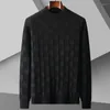 Herrtröjor 8xl 7xl 6xl 2023 hösten vinter high end turtleneck tröja män mjuk varma mens jul casual kashmir pullover man