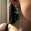 Boucles d'oreilles en forme de goutte d'eau pour femmes, bijoux à la mode, en cristal coloré, pour mariage et mariée