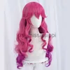 Cosplay Wigs Spirit Blossom Ahri Cosplay Wig LOL Cosplay 70cm Long Curly Wavy Heat Resistant Synthetic Hair Game Anime Wigs Wig Cap x0901