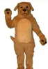 Brown Long Fur Dog Mascot Costume Furry Puppy Cartoon Fancy Dress Halloween Xmas Stage Performance Clothing Parade Suits