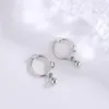 Studörhängen 2023 S925 Sterling Silver Female Earbone Studs Small Circle Earhole Enkelt och mångsidigt