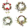 Decorative Flowers Garland Christmas Wreath Beautiful Bells Props Decoration Door Hanging Each Different Sizes Fashionable