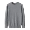 Мужские свитеры кашемировой свитер вязание 100 чистая мериновая шерсть 2023 Осенняя и зимняя мода Большой круглой шеи теплый пуловер 230831