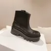 Raina Rain Boot Designer Shoe Women Rubber Booties Foam Embossed Ankle Boots Platform Thick Bottom Non-Slip TPU Rainboots size 35-41