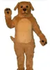 Brown Long Fur Dog Mascot Costume Furry Puppy Cartoon Fancy Dress Halloween Xmas Stage Performance Clothing Parade Suits