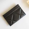 Väskor Luxury C Woman Card Holder Classic Pattern Caviar Quilted Wholesale Gold Hardware Small Mini Black Wallet Designer Pebble Leather Caitlin_fashion_bags
