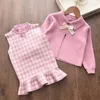 Наборы одежды Melario Girls Winter Olde Set Tops свитера с длинным рукавом и юбкой 2 ПК СОДЕРЖА