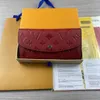 Fashion designer wallets luxury womens short purses embossed flower letters credit card holders ladies plaid money clutch bags with original box high-quality AA