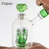 Vase Glass BongユニークなフラワーベースパーコレーターデザインDABリグ喫煙タバコ気化器5.5インチガラス水ボトルカラフルな水ギセルパイプ14mmボウル卸売