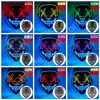 54 Styles Halloween Mask LED Light Up Funny Masks The Purge Election Year Great Festival Glowing Cosplay Horror Mask Costume Supplies