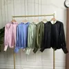 Ethnische Kleidung Türkei Satin Abaya Dubai Eid Muslim Bluse Tops Rüschen Röcke Sets für Frauen Islam Arabische Mode Outfits Party Kaftan Büro