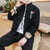 Estilo chinês tang terno terno masculino juventude traje hanfu retro vento nacional buda jaqueta masculina242b