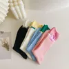 Women Socks Sweet Candy Colors Short For Girl Soft Cotton Patchwork Breathable Mid-tube Sock Casual Outdoor Sports Sox Sokken