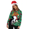 Herentruien Lelijke kersttrui 3D-printen voor mannen en vrouwen leuk feest sweatshirt met capuchon herfsttop 230831
