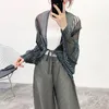 Women's Jackets Spring Summer Women Pleated Fashion Striped Thin Jacket Coat