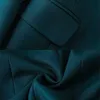 Giacca da donna e tailleur pantalone Donna Verde Viola Blu Nero Solido Giacca formale Pantaloni Donna Abbigliamento da lavoro da lavoro Set da 2 pezzi HKD230901