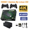 Game Controllers Joysticks M8 Game Stick 4K Linux OS TV Video Game Console Built-in 10000+ Games 2.4G Dual Wireless Handle 64GB 3D Games For SFC HKD230831