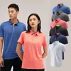 LL-SY313 Unisex Polo Tshirts Gym Clothing Exercise & Fitness Wear Sportwear Trainer Shirts Turn-down collar Tops Short Sleeve Elastic Breathable Large Size