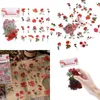 Wrap prezent 40pcs/torba kwiaty rośliny dekoracyjne naklejki na zwierzę