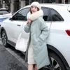 Trenchs de femmes manteaux élégant long à capuche Parka fausse grand col de fourrure veste d'hiver femmes 2023 solide manteau épais