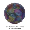 Bollar Reflective Soccer Ball Night Glow in the Dark Footbals for Student Teenagers Team Training Luminous Sports Game Equipment 230831